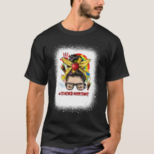 Camiseta Asistente De Maestros Messy Bun Hair Divertido De 