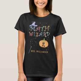 Camiseta Asistente de matemáticas de calabaza Personalizado