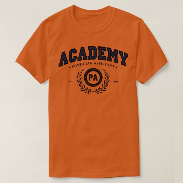 Camiseta Asistente de Médicos de Equipo en Negro y Marina (Diseño del anverso)