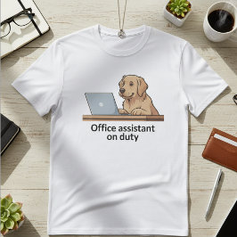 Camiseta Asistente de oficina divertido perro dibujos anima