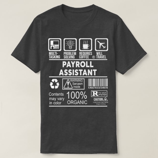 Camiseta ASISTENTE DE PAYROLL NICE DISEÑN 2017 Classic TShi (Diseño del anverso)