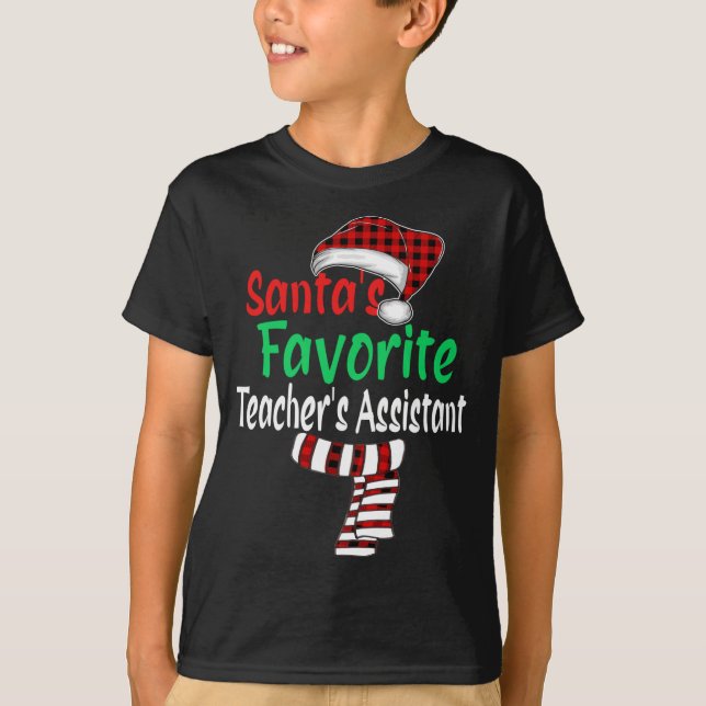 Camiseta Asistente de profesores favoritos de Santa Claus (Anverso)