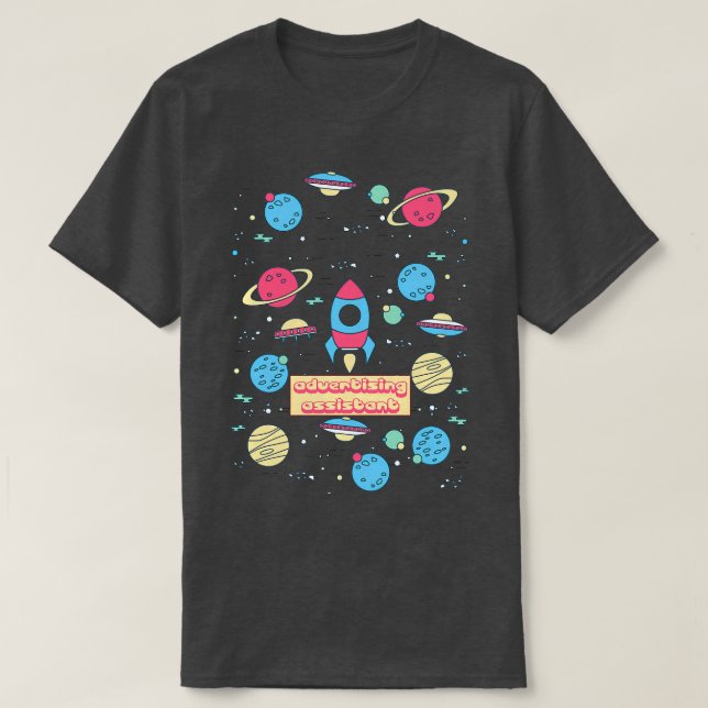 Camiseta ASISTENTE DE PUBLICIDAD TShirt clásico (Diseño del anverso)