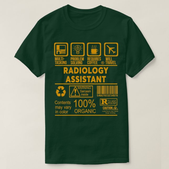 Camiseta ASISTENTE DE RADIOLOGÍA NICE DISEÑN 2017 Classic T (Diseño del anverso)