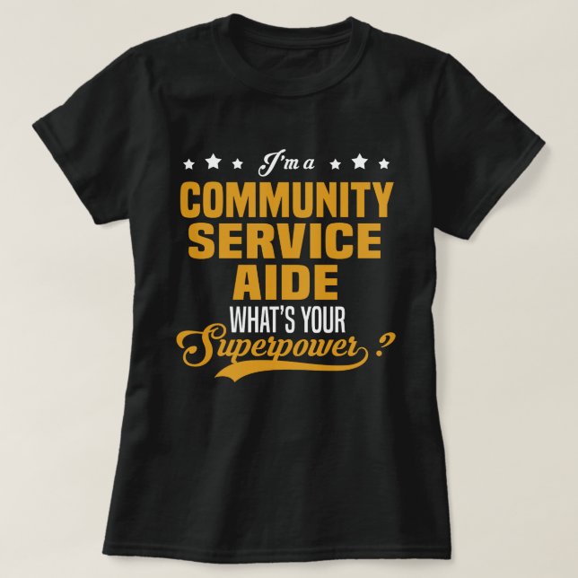 Camiseta Asistente de servicio comunitario (Diseño del anverso)