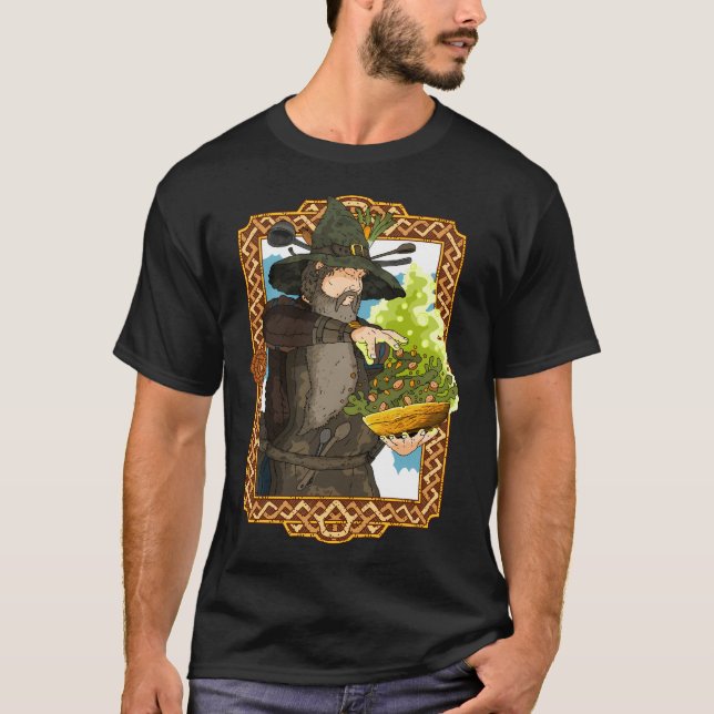 Camiseta Asistente de sopa mágica. (Anverso)