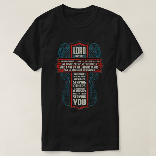 Camiseta Asistente de terapias físicas de tipo (Diseño del anverso)