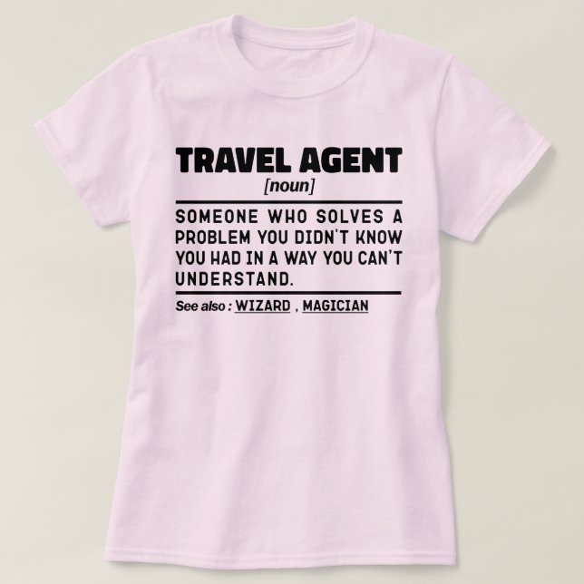 Camiseta Asistente de turismo de definición moderna de agen (Diseño del anverso)