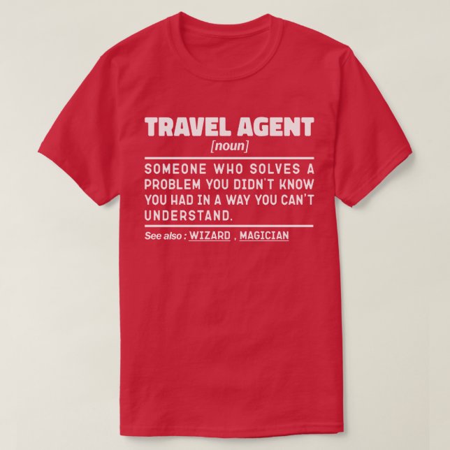 Camiseta Asistente de turismo de definición moderna de agen (Diseño del anverso)