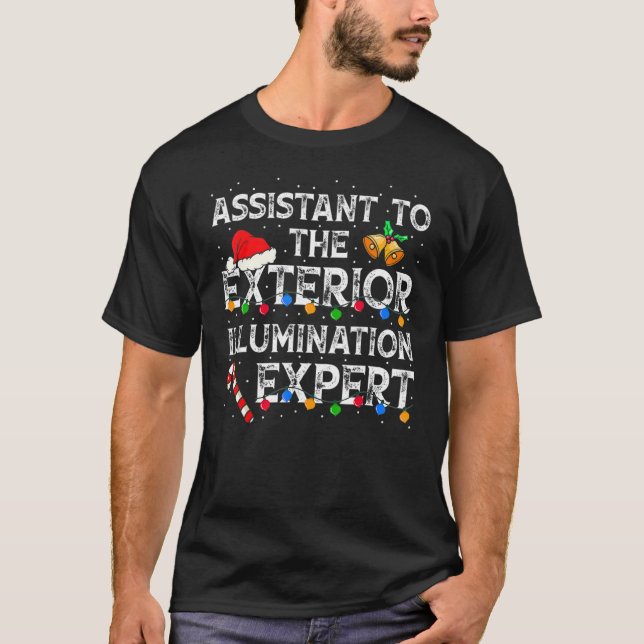 Camiseta Asistente De Xmas A Experto En Iluminación Exterio (Anverso)