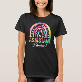 Camiseta Asistente del Arcoiris de Tie Dye de vuelta a T