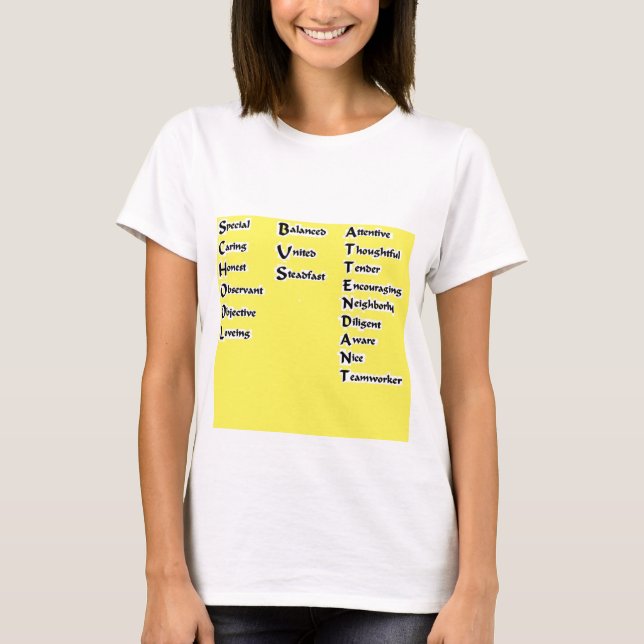 Camiseta Asistente del autobús escolar (Anverso)