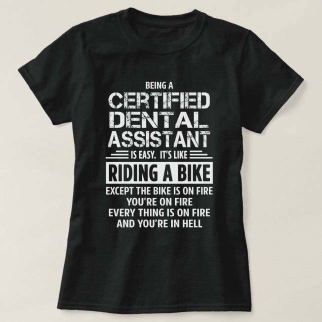 Camiseta Asistente Dental Certificado (Diseño del anverso)