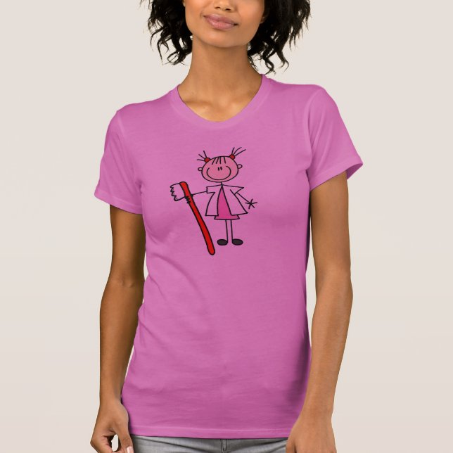 Camiseta Asistente Dental Con Cepillo De Dientes (Anverso)