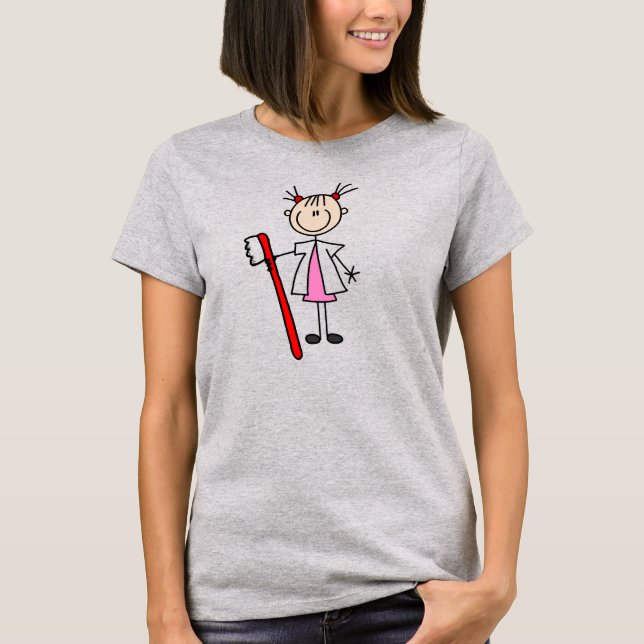 Camiseta Asistente Dental Con Cepillo De Dientes (Anverso)