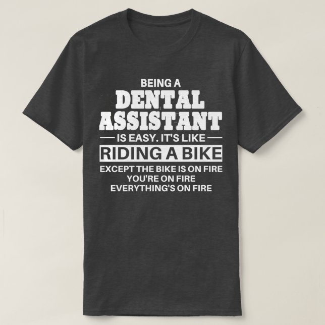 Camiseta Asistente Dental En Bicicleta (Diseño del anverso)