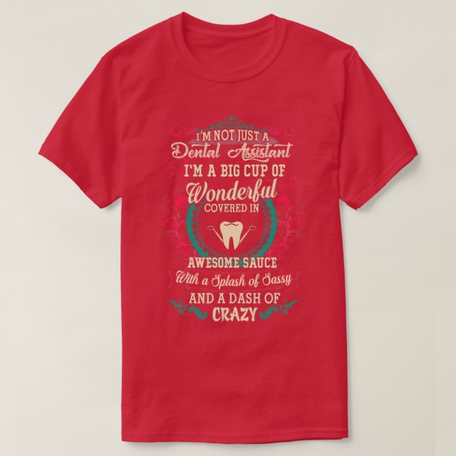 Camiseta Asistente dental maravilloso (Diseño del anverso)
