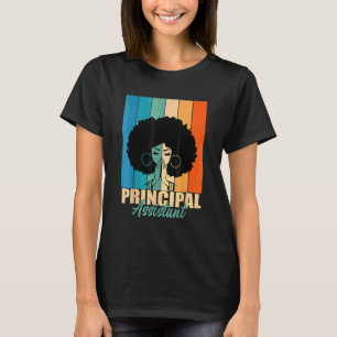Camiseta Asistente Director Afro Título de Empleo Trabajado