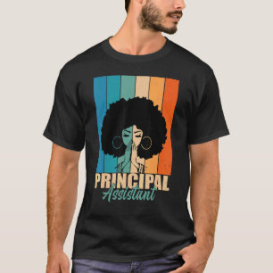 Camiseta Asistente Director Afro Título de Empleo Trabajado