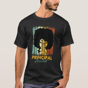 Camiseta Asistente Director Afro Título de Empleo Trabajado