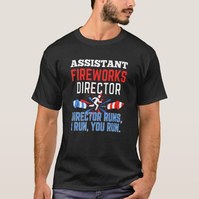 Camiseta Asistente Director De Fuegos Artificiales Si Corro (Anverso)
