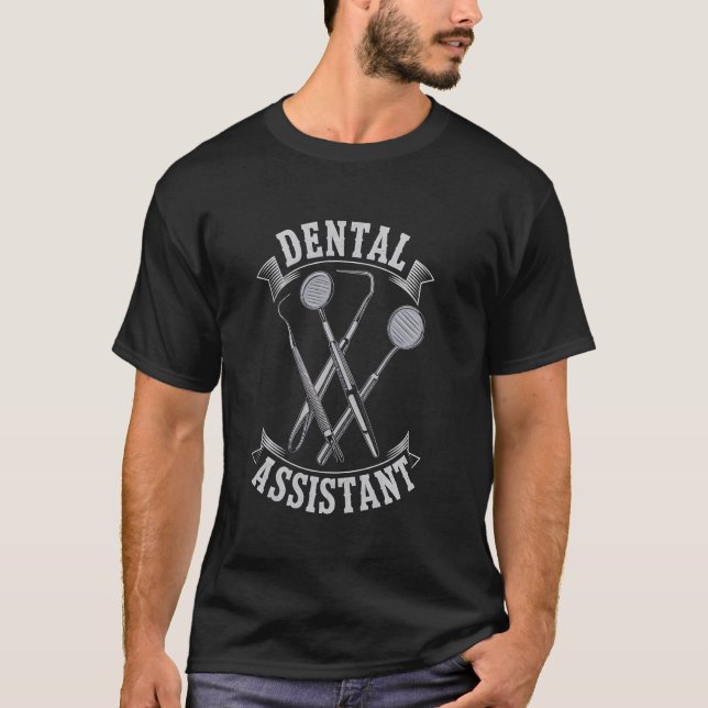 Camiseta Asistente Divertido Diente Pediátrico Equipo Médic (Anverso)