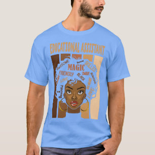 Camiseta Asistente educativo afroamericano este genial e