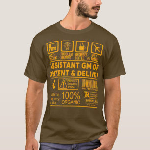 Camiseta ASISTENTE GM OF CONTENT amp ENTREGA BONITO DISEÑO 