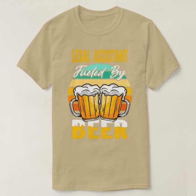 Camiseta Asistente Legal Alimentado Por Beer Funny Beer Lov (Diseño del anverso)