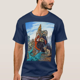Camiseta Asistente macabro alrededor de los demonios y crán