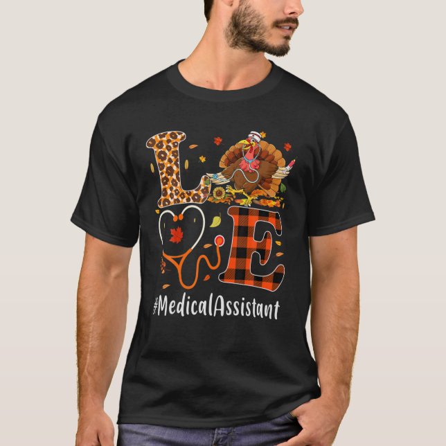 Camiseta Asistente médico ama al leopardo de las gracias (Anverso)