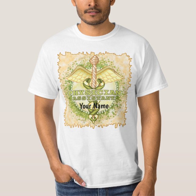 Camiseta Asistente médico caduceo de oro (Anverso)