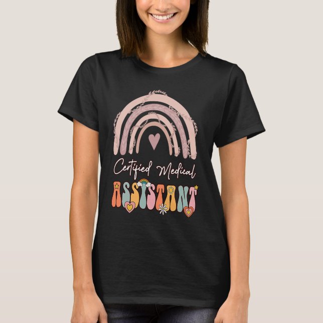 Camiseta Asistente médico certificado CMA Groovy Retro Rain (Anverso)