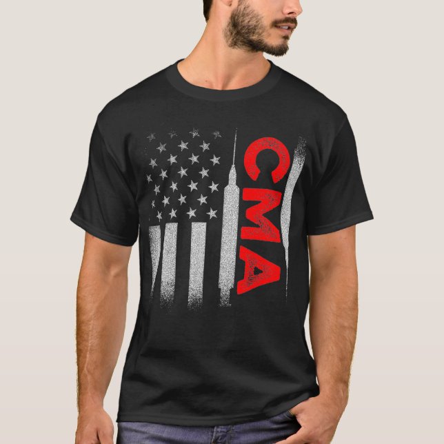 Camiseta Asistente médico certificado de CMA que presta asi (Anverso)