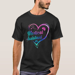 Camiseta Asistente médico certificado Watercolor Heart CMA