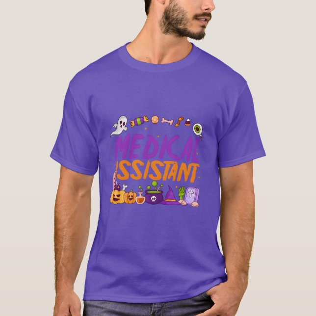 Camiseta Asistente médico de Halloween Vintage (Anverso)
