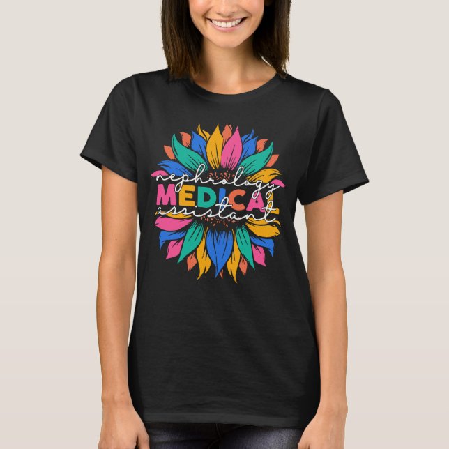 Camiseta Asistente Médico de Nefrología Sunflower (Anverso)