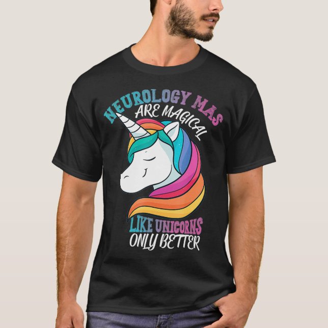 Camiseta Asistente médico de neurología como Unicornios (Anverso)