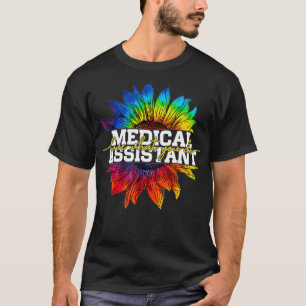 Camiseta Asistente médico de tiedye de girasol Clásico 