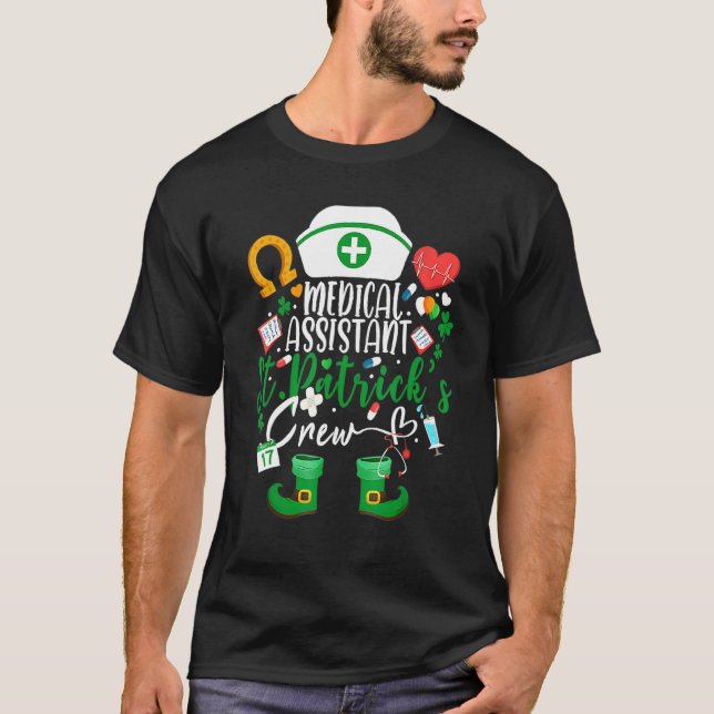 Camiseta Asistente Médico Enfermera del Día de San Patricio (Anverso)