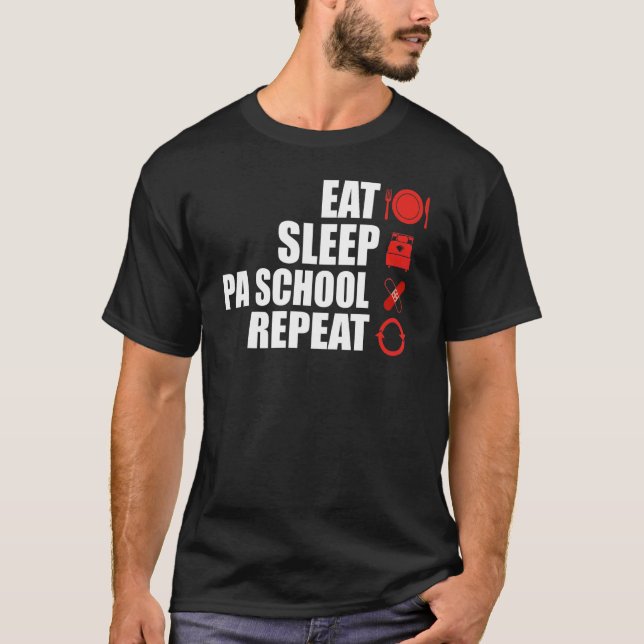 Camiseta Asistente Médico Escuela Pa Dormir Escuela Pa (Anverso)