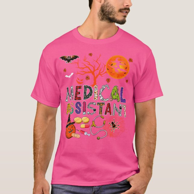 Camiseta Asistente médico Halloween Disfraces Zombie Scary  (Anverso)
