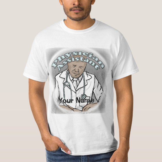 Camiseta Asistente médico masculino negro (Anverso)