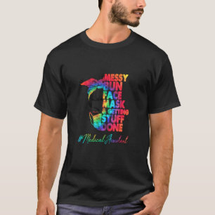 Camiseta Asistente Médico Messys Bun Face Máscara Y Obtener
