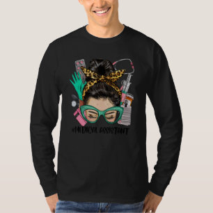Camiseta ASISTENTE MÉDICO Moño Desordenado Pelo Afro Vida d