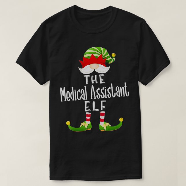 Camiseta Asistente Médico Navidades del Grupo Elf Funny Paj (Diseño del anverso)