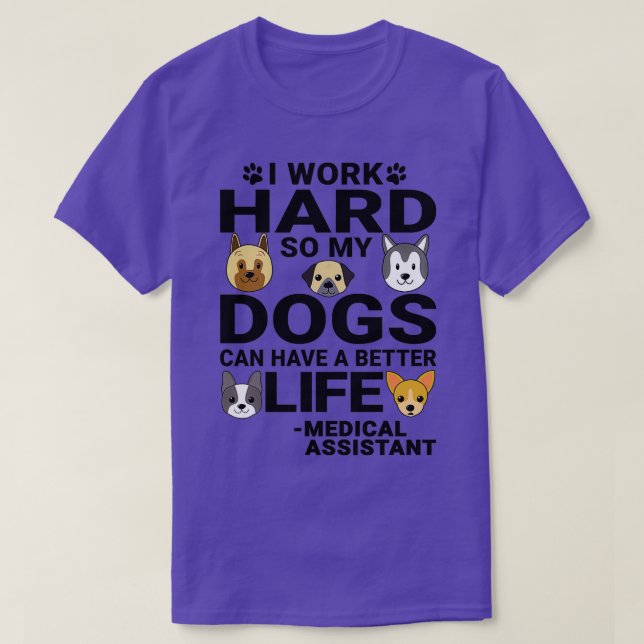 Camiseta Asistente Médico Perro Citas De Amor Trabajan Perr (Diseño del anverso)