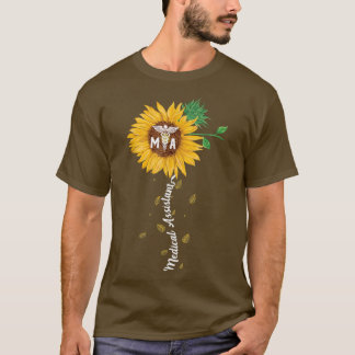 Camiseta Asistente Médico Sunflower Graciosa Cosas Médicas