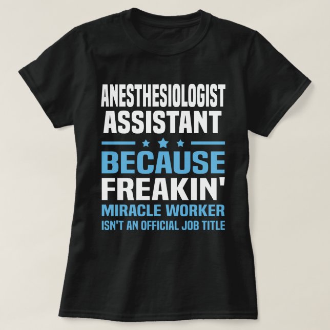 Camiseta Asistente para anestesiólogos (Diseño del anverso)