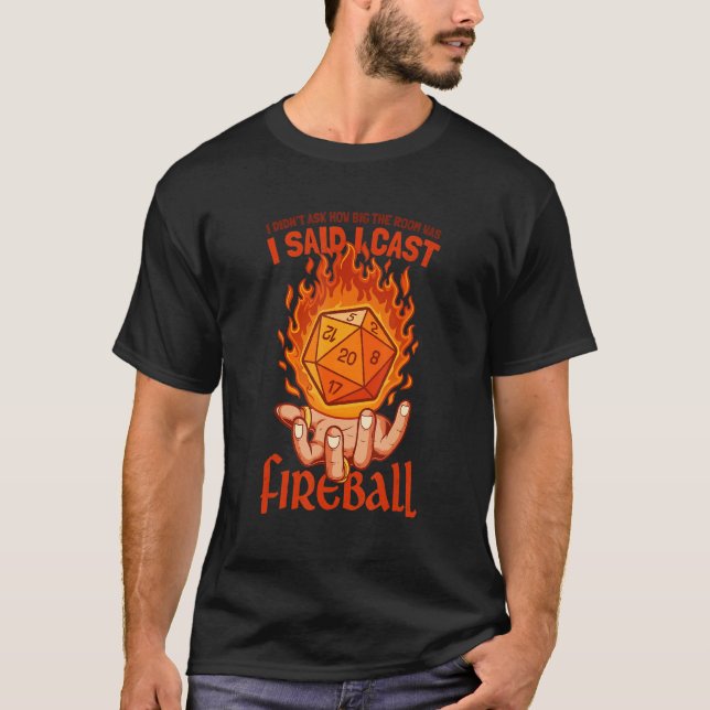 Camiseta Asistente para bola de fuego divertida Chiste Mage (Anverso)